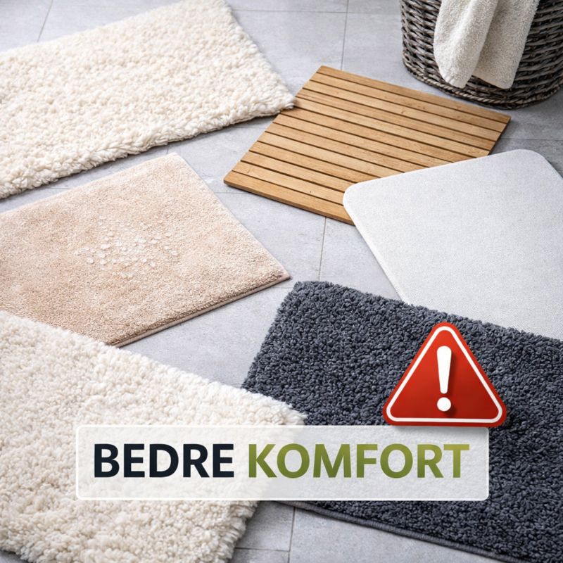 Badeværelsesmåtter der gør en forskel for komforten